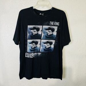 Graceland T-Shirt Elvis The King Black With Elvis Photo Graphic Size X-Large‎